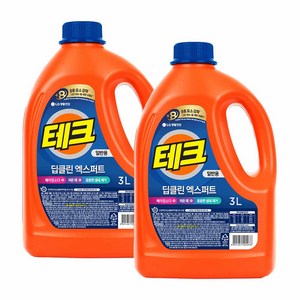 테크 딥클린 엑스퍼트 뉴 액상세제 본품 일반세제, 3L, 2개