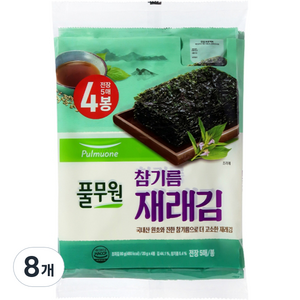 풀무원 참기름 재래김 전장 5매입, 80g, 2개