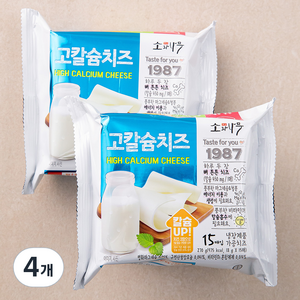 소와나무 고칼슘치즈 15매입, 270g, 4개