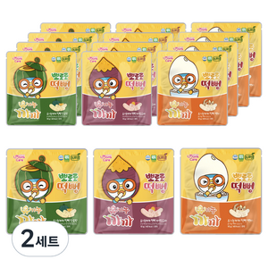 프로엠 유기농까까 뽀로로 떡뻥단호박 10g x 5p + 자색고구마 10g x 5p + 백미10g x 5p 3종 세트, 혼합맛(단호박/자색고구마/백미), 2세트