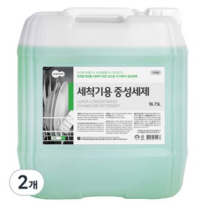 세제몰 식기세척기용 1종 중성세제, 18.75L, 2개