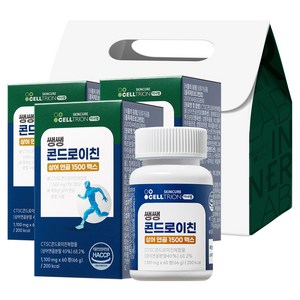 이너랩 쌩쌩 콘드로이친 상어연골 1500 맥스 선물세트, 60정, 66g, 3개