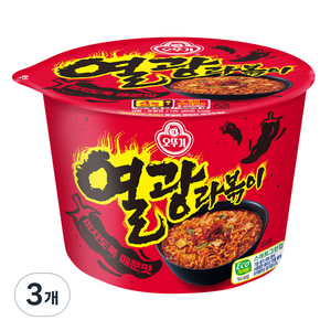 오뚜기 열광라볶이 용기 125g, 3개