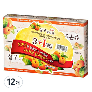 LG생활건강 살구맛사지 비누, 100g, 12개