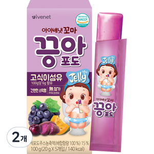 아이배냇 꼬마 끙아젤리 포도, 2개, 포도맛, 100g