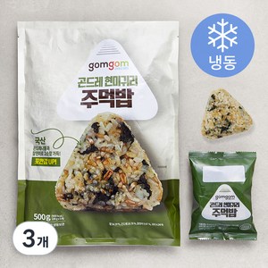 곰곰 곤드레 현미귀리주먹밥 (냉동), 500g, 3개