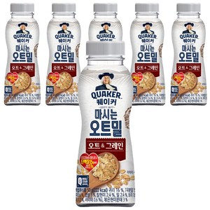 퀘이커 마시는 오트밀 오트&그레인, 50g, 50ml, 6개