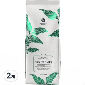 맥널티커피 브라질 산토스 내추럴 원두, 1kg, 2개