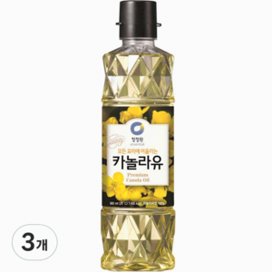 청정원 카놀라유, 900ml, 3개