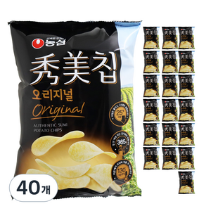 농심 수미칩 오리지널, 55g, 40개