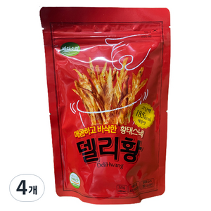 바다소리 델리황 매운맛 황태스낵, 50g, 4개