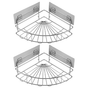 코멧 코너형 2단 와이어 욕실선반, 2개입