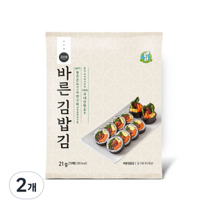 성경식품 바르다김선생 바른 김밥김 10p, 21g, 2개