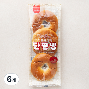 삼립 정통 단팥빵 3개입, 255g, 6개