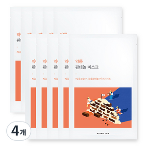 라운드랩 약콩 판테놀 마스크 25ml, 10매입, 4개