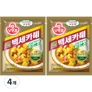 오뚜기 백세카레 순한맛, 1kg, 4개