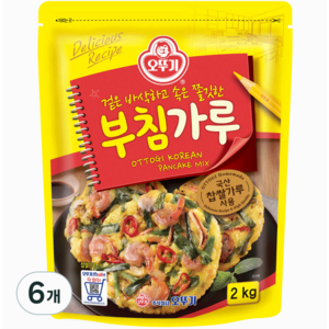 오뚜기 부침가루, 2kg, 6개