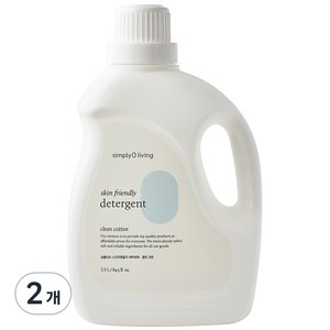 심플리오 스킨프렌들리 유아세제 클린코튼향 2.5L, 2개