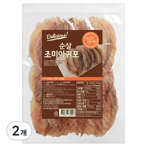 해맑은푸드 조미 순살 아귀포 대, 300g, 2개