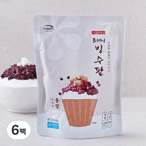 서울마님 프레시 국산 빙수팥, 600g, 6팩