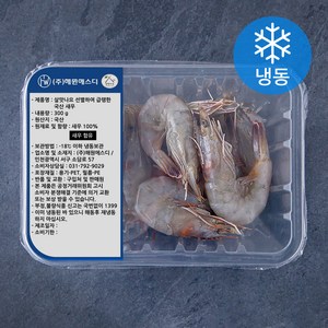 살맛나요 선별하여 급랭한 국산 새우 (냉동), 300g, 1팩