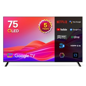 이노스 5년 무상AS 4K UHD QLED 구글 ZERO EDITION TV, 189cm(75인치), G75QLED, 스탠드형, 방문설치