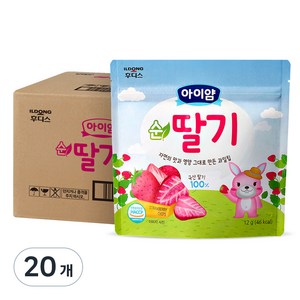 아이얌 동결건조 과일칩 순딸기, 12g, 20개