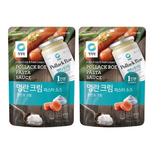 청정원 싱글 파우치 명란 크림 파스타 소스, 150g, 2개