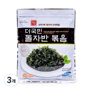 더국민 광천 돌자반 볶음, 500g, 3개