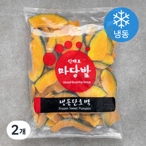 마당발 단호박 슬라이스 (냉동), 1kg, 2개