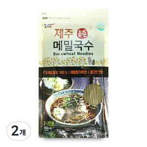 효자원 제주 순메밀국수, 500g, 2개