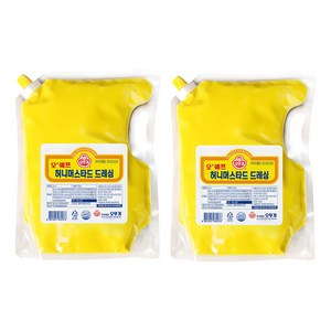 오뚜기 오쉐프 허니머스터드 드레싱, 2kg, 2개