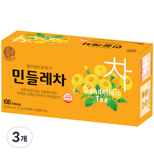 우리차 민들레차, 700mg, 100개입, 3개, 0.7g