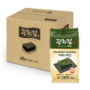 광천김 파래 도시락김, 4g, 48개