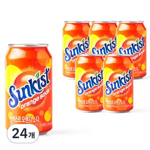 썬키스트 오렌지 소다, 355ml, 24개