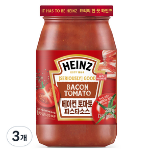 하인즈 베이컨 토마토 파스타 소스, 350g, 3개