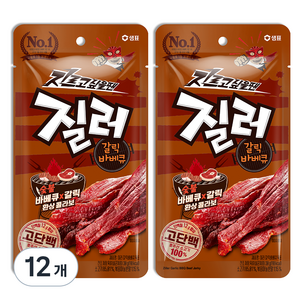 샘표 질러 갈릭바베큐 육포, 30g, 12개