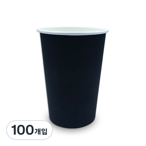 투고팩 디자인 종이컵 블랙 390ml(13온스), 100개