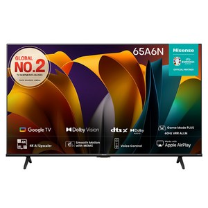 HISENSE 4K UHD LED 스마트TV, 165cm(65인치), 65A6N, 벽걸이형, 방문설치