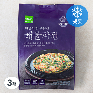 사옹원 부침명장 해물파전 (냉동), 500g, 3개