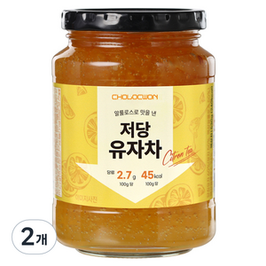 초록원 알룰로스 저당 유자차, 530g, 2개, 1개입