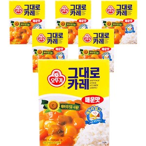 오뚜기 즉석 그대로카레 매운맛, 200g, 6개