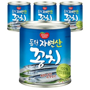 동원 자연산 꽁치 통조림, 230g, 4개