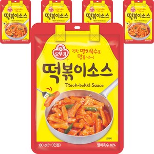 오뚜기 진한 멸치육수로 맛을 낸 떡볶이소스, 180g, 5개