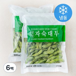 세미원 자숙대두 (냉동), 500g, 6팩