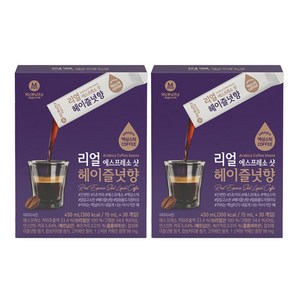 맥널티커피 리얼 에스프레소 샷 헤이즐넛향 액상 스틱 커피, 15ml, 30개입, 2개