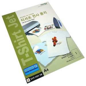 폼텍 전산 티셔츠 전사 용지 라벨지 210 x 297 mm IT-5369, 밝은색용, 5개