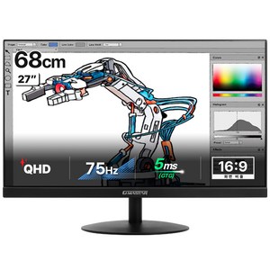 지마스타 QHD IPS 리얼 75Hz 모니터, 68cm, JE271L7711(일반)