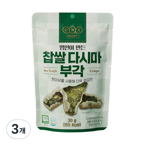 오희숙전통부각 찹쌀 다시마 부각, 30g, 3개