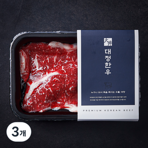 대정한우 채끝 2등급 구이용 (냉장), 200g, 3개